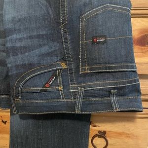 Mens Ariat FR Low Rise M4 Boot CutDenim  Jeans 34x34